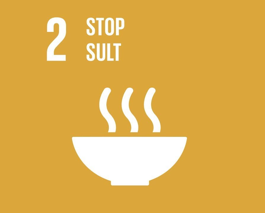 Billede af verdensmål 2; Stop sult.